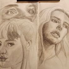 Il mio progetto del corso: Ritratto su blocco da disegno: esplora il volto umano. Sketching, Drawing, Portrait Drawing, Artistic Drawing, and Sketchbook project by silvia_art - 12.04.2021