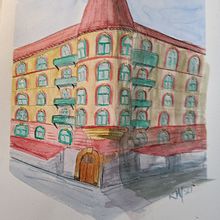 My project in Architectural Sketching with Watercolor and Ink course. Un proyecto de Bocetado, Dibujo, Pintura a la acuarela, Ilustración arquitectónica, Sketchbook e Ilustración con tinta de Kristina Wikander - 05.12.2021