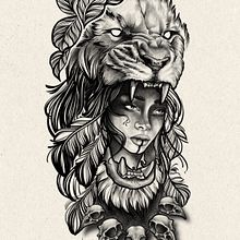 Mi Proyecto del curso: Diseño e ilustración digital de tatuajes con Procreate. Un proyecto de Ilustración tradicional, Diseño gráfico, Ilustración digital, Diseño de tatuajes y Dibujo digital de Sandra Marín Rodríguez - 05.12.2021