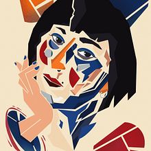Tiziana - Abstract illustration. Un proyecto de Ilustración tradicional e Ilustración digital de Alessio Villotti - 03.12.2021