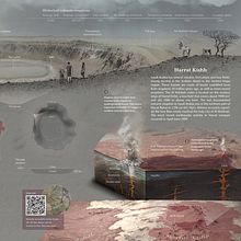 Infographics about the Al Wahbah crater, Saudi Arabia.. Infographics, Drawing, Design Management, Information Design, Photograph, Post-production, Sculpture, and Pencil Drawing project by ivangromicho_1 - 11.11.2021