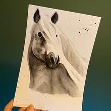 Horse - monochrome. Un proyecto de Pintura de Eline Kemp - 05.12.2021