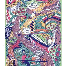 Workers unite poster project in Doodle-Style Vector Illustration course. Projekt z dziedziny Trad, c, jna ilustracja, Grafika wektorowa, Ilustracja c i frowa użytkownika manuel_recker1 - 05.12.2021