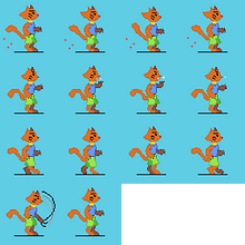 Meu projeto do curso: Animação de personagens em pixel art para videogames. Un progetto di Animazione di personaggi, Videogiochi, Pixel art e Sviluppo di videogiochi di Ricardo Pitta - 06.12.2021