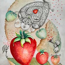 Contemporary grocery . Un proyecto de Ilustración tradicional, Pintura, Pintura a la acuarela, Dibujo e Ilustración infantil de Iulia Livia Tsamuris - 06.12.2021