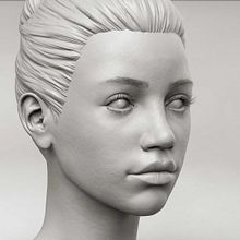 Girl Sculpt. 3D Character Design, 3D Modeling, 3D, and Sculpture project by Davide Sasselli - 12.06.2021