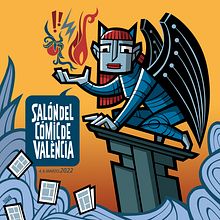 Cartel SALÓN DEL CÓMIC DE VALENCIA 2022. Un proyecto de Ilustración tradicional, Publicidad y Diseño de carteles de Cristina Durán & Miguel Á. Giner Bou - 06.12.2021