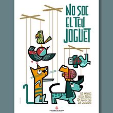 Campaña NO SOY EL TEU JOGUET. Un proyecto de Diseño de carteles e Ilustración tradicional de Cristina Durán & Miguel Á. Giner Bou - 06.12.2021