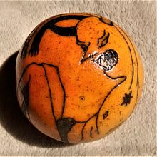 El pequeño proyecto del demonio de la naranja <3 . Un proyecto de Ilustración tradicional y Diseño de tatuajes de Federico Montañez Mallarino - 11.12.2021