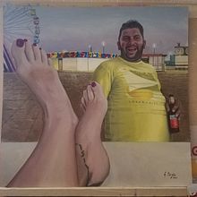 iè freschk la birr? (è fresca la birra?), quadro ad olio . % Francesco Dezio tarafından hazırlanan Güzel sanatlar projesi - 12.07.2021