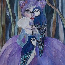 Bleu jet. Traditional illustration, Fine Arts, and Drawing project by Geraldine Vincent - 12.07.2021