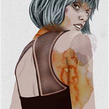 My project in Illustrated Portraits with Procreate course. Un proyecto de Ilustración tradicional, Ilustración vectorial, Ilustración digital y Dibujo de Retrato de Perony Marie - 08.12.2021