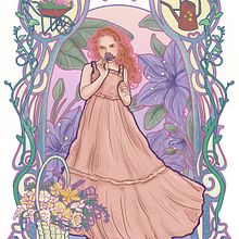 My project in Illustrated Portraits in Art Nouveau Style course. Un progetto di Illustrazione tradizionale, Belle arti, Illustrazione digitale, Disegno di ritratti, Disegno artistico, Disegno digitale e Pittura digitale di Lital Pe'er - 08.12.2021