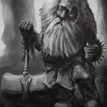 Project GdR - Evinar (Dwarf) . Traditional illustration, Character Design, and Digital Design project by Alessandro Paderi - 12.08.2021