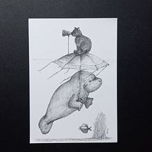 Meu projeto do curso: Ilustração surrealista com caneta fineliner. Traditional illustration, Pencil Drawing, Drawing, Realistic Drawing, Artistic Drawing & Ink Illustration project by Susana Garcia - 12.03.2021