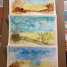 My project in Natural Landscapes in Watercolor course. Un proyecto de Bellas Artes, Pintura y Pintura a la acuarela de marthaforks - 08.12.2021