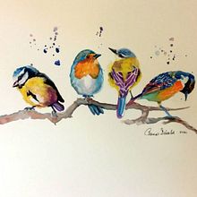 My project in Artistic Watercolor Techniques for Illustrating Birds course. Traditional illustration, Watercolor Painting, Realistic Drawing, and Naturalistic Illustration project by Carmen Davalos - 12.02.2021