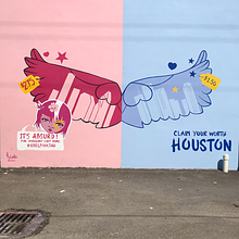 Europeon Wax Center: Ax the Pink Tax Illustration and Mural. Traditional illustration, and Vector Illustration project by Katharine Kearns - 12.09.2021