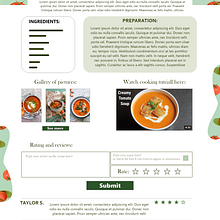 A cooking tutorial website. Un progetto di UX / UI di Stefan Oros - 09.12.2021