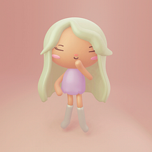 Mi Proyecto del curso: Creación de personajes kawaii en 3D con Blender . Traditional illustration, Character Design, Digital Illustration, 3D Modeling, and Manga project by Laura Fernández - 12.09.2021