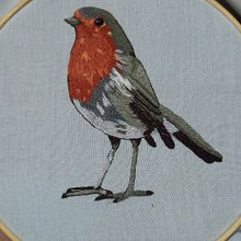 Petirrojo. Arts, Crafts, and Embroider project by Fernanda Mendoza - 12.08.2021