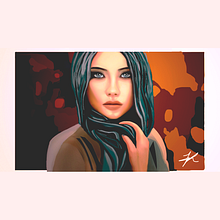 Ephemeral Reverie - Female face Study Ein Projekt aus dem Bereich Traditionelle Illustration, Bildende Künste, Social Media, Kreativität, Editorial Illustration, Design und Vektorillustration von Alberto Loredo - 02.04.2021
