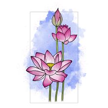 Lotus flower. Un progetto di Illustrazione tradizionale, Pubblicità, Graphic design, Illustrazione digitale, Stampa, Illustrazione botanica e Design floreale e vegetale di Debora Torigoe - 10.12.2021