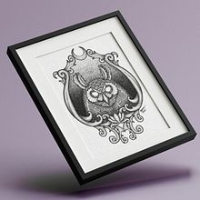 Owl blackwork tattoo style. Un progetto di Illustrazione tradizionale, Design di tatuaggi, Illustrazione digitale, Stampa e Disegno digitale di Debora Torigoe - 10.12.2021