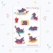 My project in Kawaii Illustration: Momo the Traveler Dog. Projekt z dziedziny Trad, c, jna ilustracja, Projektowanie postaci i Manga użytkownika stephaniewalter - 01.12.2021