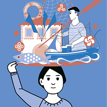 Hondarribia eta bere ondarea. Hondarribia y su patrimonio. Traditional illustration, Vector Illustration, Drawing, and Social Media Design project by Joxhe Ramon Sorondo Lazkanotegi - 12.11.2021