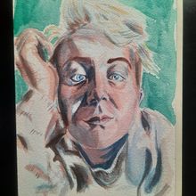 My project in Artistic Portrait with Watercolors course. Un progetto di Belle arti, Pittura, Pittura ad acquerello e Disegno di ritratti di redsands_100 - 12.12.2021
