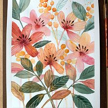 My project in Artistic Floral Watercolor: Connect with Nature course. Projekt z dziedziny Trad, c, jna ilustracja,  Malarstwo, Malowanie akwarelą, R i sunek botaniczn użytkownika alto1mezzo - 12.12.2021