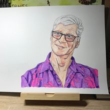 My project in Creative Portraits with Markers course . % Jeni Bylsma tarafından hazırlanan Portre Çizimi projesi - 12.12.2021