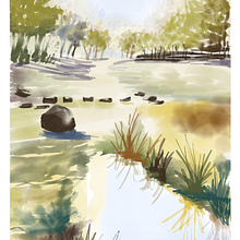 Pito's Landscapes in Adobe Fresco. Un progetto di Belle arti, Pittura, Pittura ad acquerello e Illustrazione digitale di Vera Lalyko - 12.12.2021