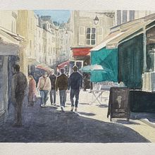 Mijn project van de cursus: Stadsgezichten creëren met aquarel. Un projet de Beaux Arts, Aquarelle et Illustration architecturale de Kees Mackenbach - 13.12.2021