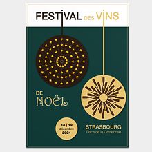 Création d'une affiche pour un Festival des Vins de Noël. Un projet de Design , Design graphique , et Conception d'affiches de Patricia DIDIERJEAN - 13.12.2021