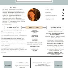 Curriculum. Communication project by Marina Pérez Muñoz - 12.13.2021