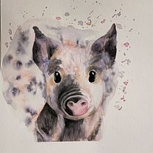 My project in Expressive Animal Portraits in Watercolor course. Traditional illustration, Watercolor Painting, Realistic Drawing, and Naturalistic Illustration project by lena_tsch - 12.14.2021