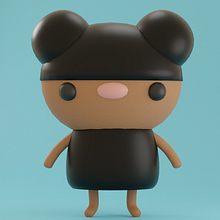 my character, totepi!. Een project van Traditionele illustratie, Ontwerp van personages, Digitale illustratie,  3D-modellering y Manga van Zee - 15.12.2021