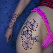 Meu projeto do curso: Tatuagem botânica com pontilhismo. Projekt z dziedziny Trad, c, jna ilustracja, Projektowanie tatuaż, R i sunek botaniczn użytkownika Carol Vaz - 15.12.2021