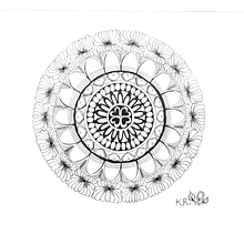 Mon projet du cours : L'art de dessiner des mandalas : créez des motifs géométriques. Un proyecto de Dibujo e Ilustración con tinta de Karen Rutter - 15.12.2021