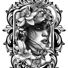 Mi Proyecto del curso: Diseño e ilustración digital de tatuajes con Procreate. Un projet de Illustration traditionnelle, Design graphique, Illustration numérique, Conception de tatouage , et Dessin numérique de Richard Acevedo - 16.12.2021