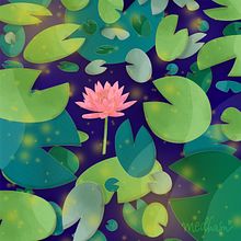 My project in Fantasy Illustration in Your Own Style course - Water Lily . Traditional illustration, Drawing, Digital Illustration, Watercolor Painting, and Color Theor project by Medha Nagesh - 12.14.2021