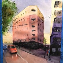 Mi Proyecto del curso: Representación arquitectónica en acuarela. Projekt z dziedziny Trad, c, jna ilustracja, Sketching,  R, sunek, Malowanie akwarelą,  R, sunek architektoniczn i Sketchbook użytkownika kingsjoak - 16.12.2021