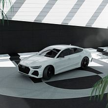 3D // Audi RS7. 3D, 3D Modeling, 3D Design, Automotive Design, and Advertising project by Eva Rodríguez Solís - 12.16.2021