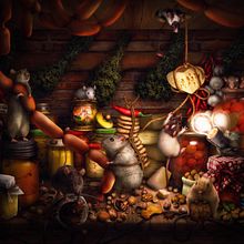 The gang. Un proyecto de Ilustración tradicional, Matte Painting, Collage, Concept Art, Post-producción fotográfica		 y Bellas Artes de Irina Sovetova - 17.12.2021