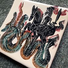 São Jorge / Saint George. Pintura, Cerâmica, Ilustração tradicional, e Artes plásticas projeto de Samuel Casal - 17.12.2021