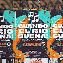 Festival Cuando el Río Suena. Design, Traditional illustration, Advertising, and Music project by Mauricio Dinelli - 12.04.2020