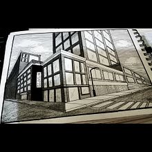 Perspective of the City. Traditional illustration, Sketching, Sketchbook & Ink Illustration project by Sabilah Romansya - 07.11.2021