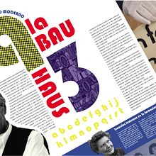 Doble página de revista - La Bauhaus - Proyecto universitario. Editorial Design, and Graphic Design project by Sol Gorosito - 12.17.2021